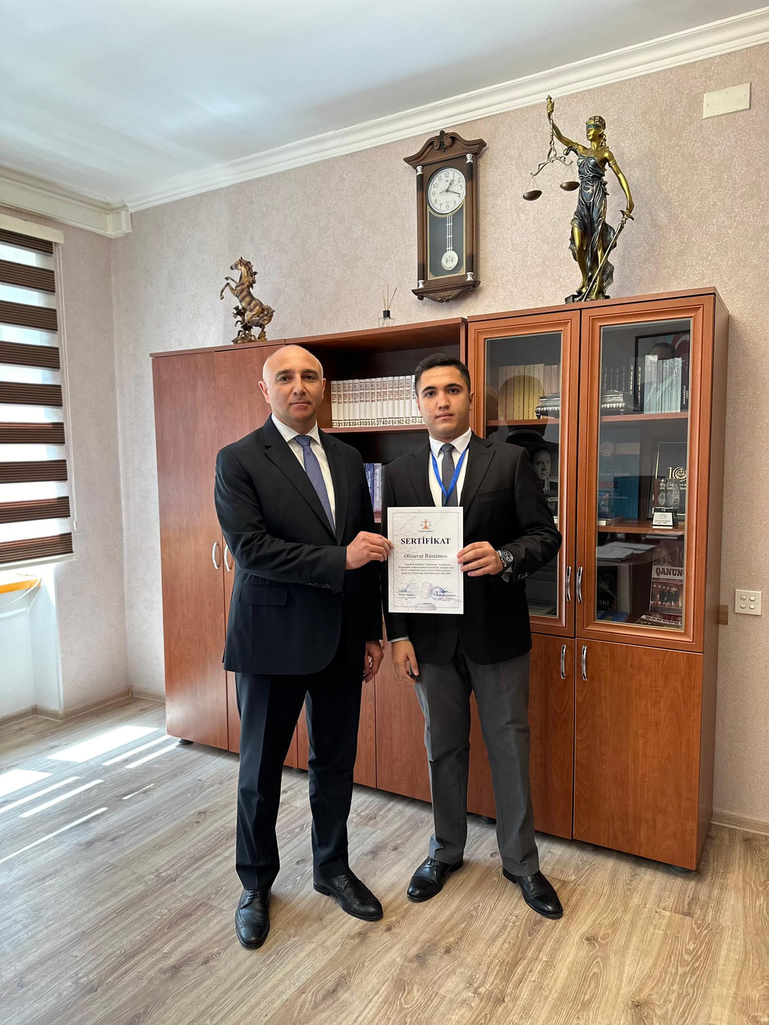 Şamaxı və Lənkəran Rayon Məhkəməsində könüllülərin sertifikasiyası