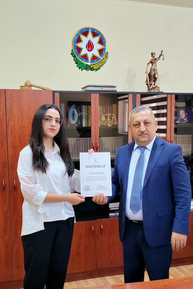 Şirvan və Mingəçevir Şəhər Məhkəmələrində könüllülərin sertifikasiyası