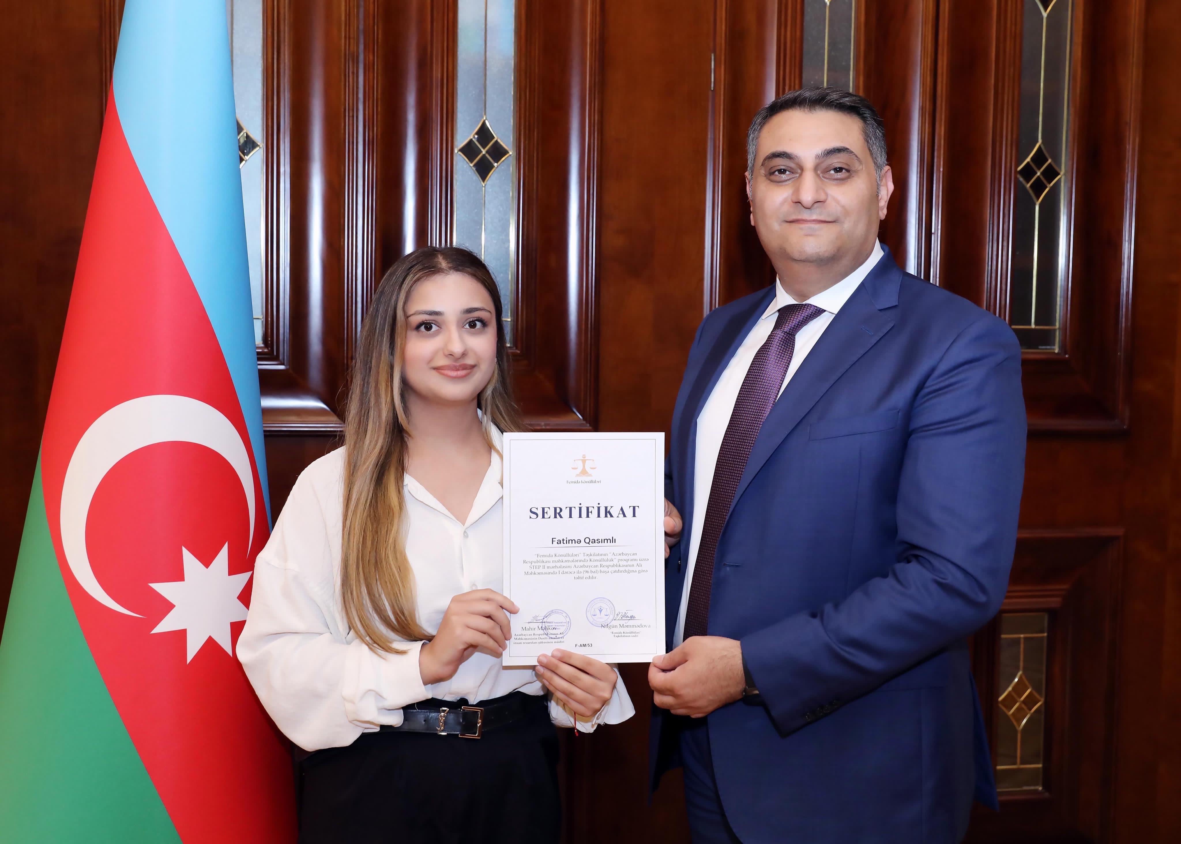 Ali Məhkəmədə könüllülərin sertifikasiyası