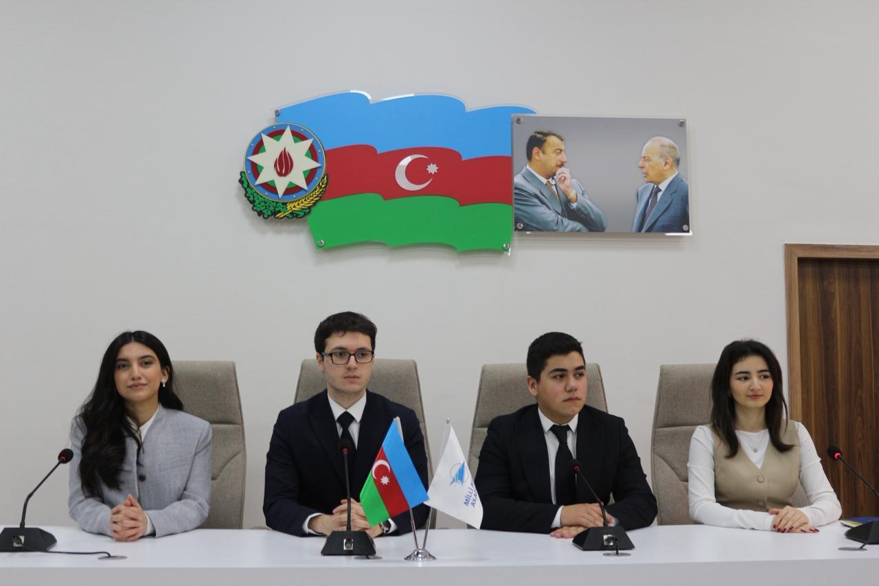 Milli Aviasiya Akademiyasının tələbələri ilə görüş