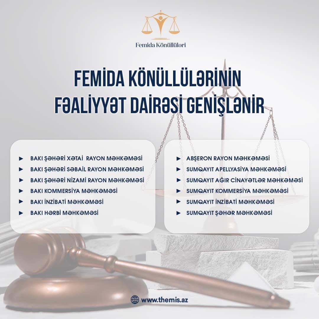 FEMİDA KÖNÜLLÜLƏRİNİN FƏALİYYƏT DAİRƏSİ GENİŞLƏNİR
